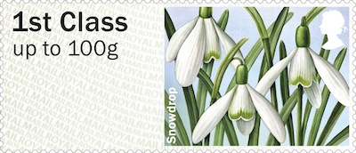 Faststamp showing Snowdrops.