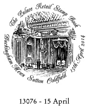 Postmark showing interior of Buckingham Palace.