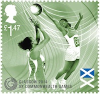 COmmonwealth Games £1-47 stamp, swimming.