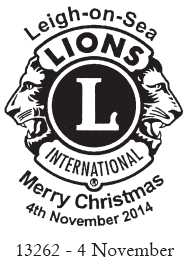 Lion's international badge postmark.