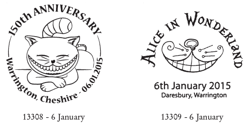 Cheshire Cat postmarks.