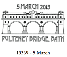 Pulteney Bridge, Bath - River Avon, on Postmark.