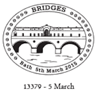  postmark of Pulteney Bridge.