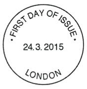 London first day postmark for new definitives.