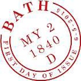 Bath first day postmark for penny black miniature sheet.