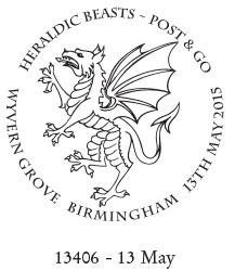 Postmark showing a Wyvern.