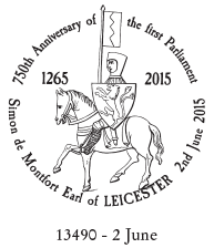 Simon de Montfort 1st Parliament postmark.