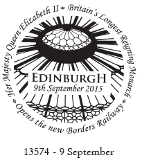 Postmark showing domed roof.