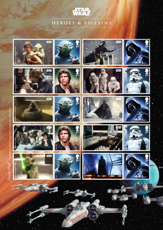 Star Wars - the Force Aawakens stamp issue 20 October 2015 