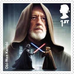 Star Wars Obi WanKanobe stamp.