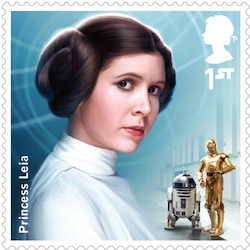 Star Wars Princes Leia stamp.