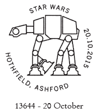 Star Wars vehicle postmark.