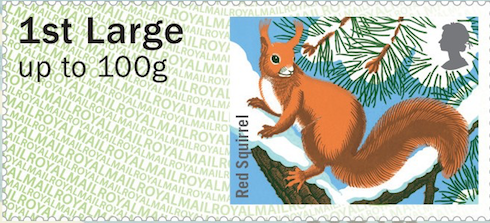 Red Squirrel Post and Go Faststamp.