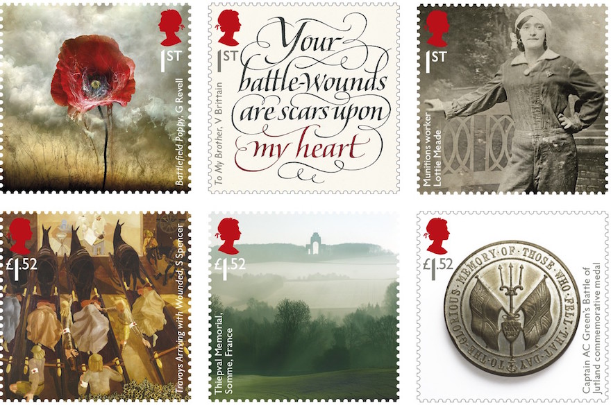 Wodl War 1 Centeanry stamps 2016.