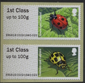 Two Ladybird Post and Go Faststsmps.