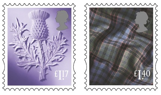Scotland £1.17 and £1.40 stamps.