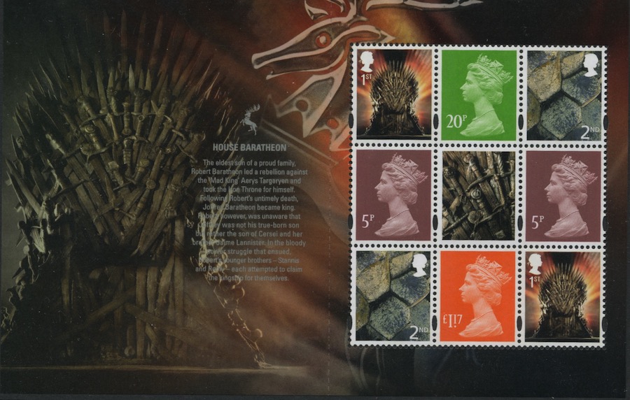 Game of Thrones definitive stamps pane.