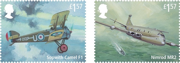 RAF Centenary £1-57 stamps.