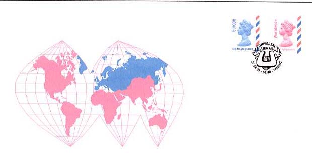 Norvic fdc for universal airmail stamps.