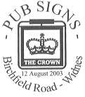'The Crown' pub sign