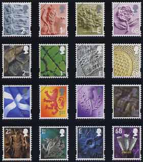 New stamps for England, Northern Ireland, Scotland & Wales - 2nd class, 1st class, 'E' rate & 68p