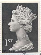 intaglio/recess printer large Machin head stamp.