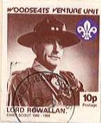 1984 Sheffield Scout Stamp showing Chief Scout Lord Rowallan 1945-59.