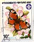 Sheffield Scout Stamp 1987 Peacock Butterfly.