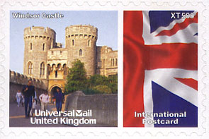UniversalMail UK Postcard stamp Oct 2008: Windsor Castle.