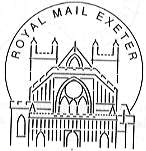 Postmark showing Exeter Cathedral.
