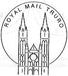 Postmark showing Truro Cathedral.