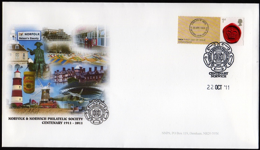 NNPS Centenary Commemorative Cover - 350th Ann of the postmark Smiler.