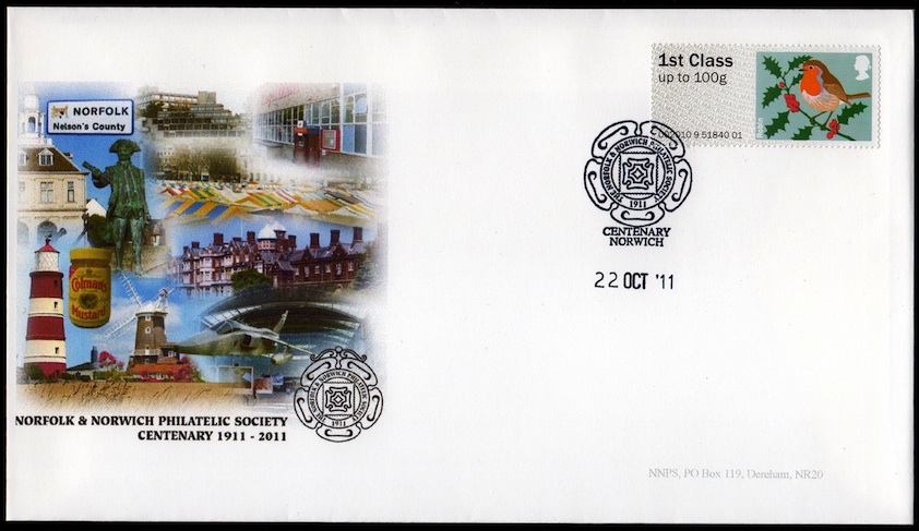 NNPS Centenary Commemorative Cover - Birds of Britain Faststamp.