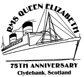 Postmark showing RMS Queen Elizabeth.