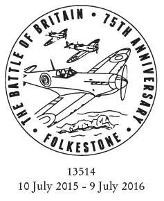 Postmark showing WW2 fighter aircraft.
