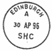 Edinburgh SHC postmark.