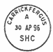 Carrickfergus operational-style postmark.