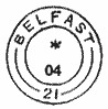 Belfast double-ring operational-style postmark.